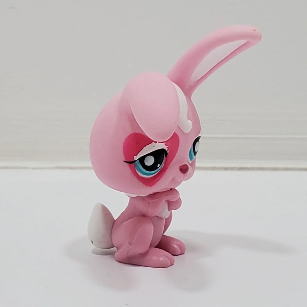 Littlest Pet Shop LPS Authentic NINTENDO DS #1966 Pink Rabbit Long Ears W/ Heart